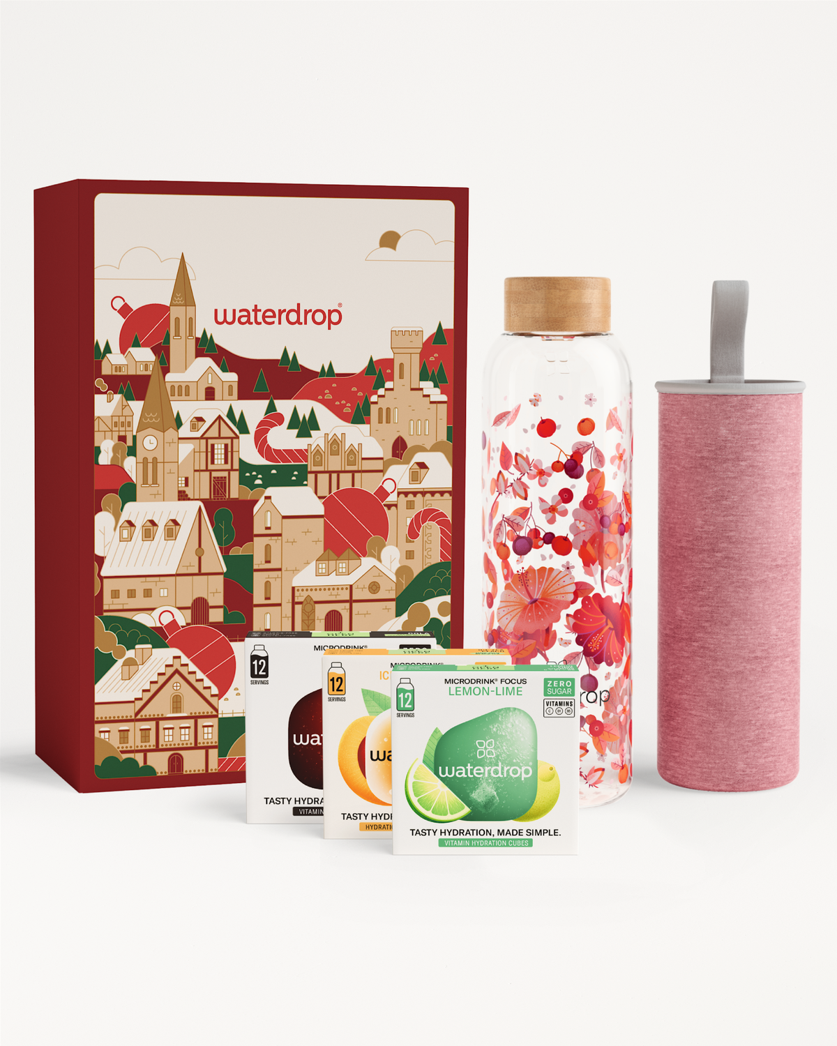 Karácsonyi Ajándékdoboz Üvegkulaccsal