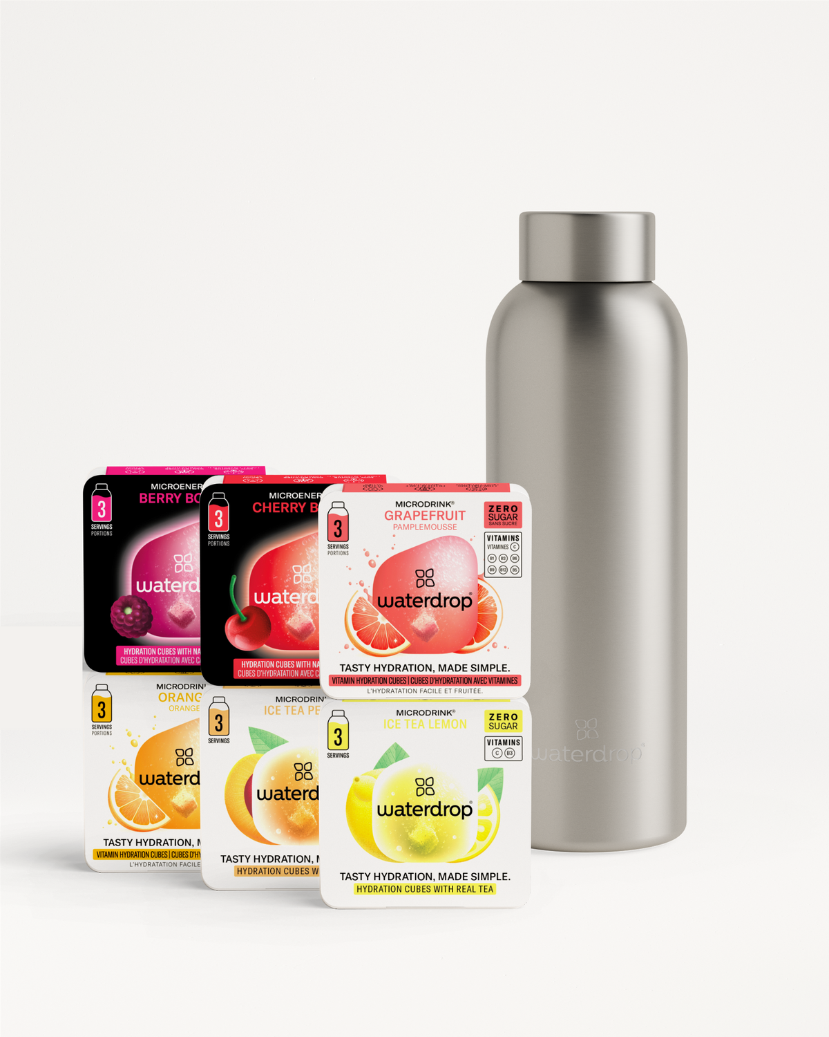 Kóstoló Készlet Metálfényű Thermo Acél Kulaccsal