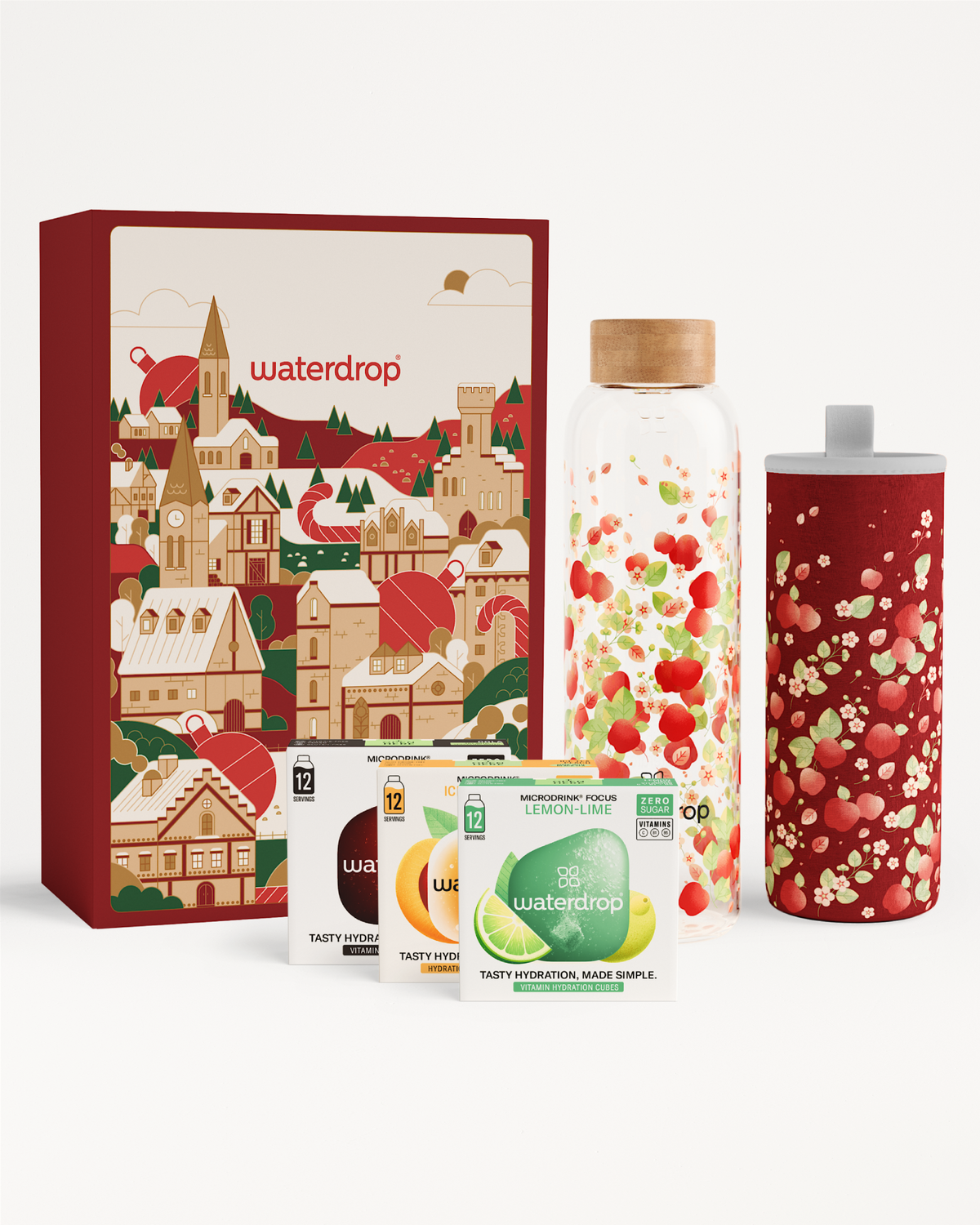 Karácsonyi Ajándékdoboz Üvegkulaccsal