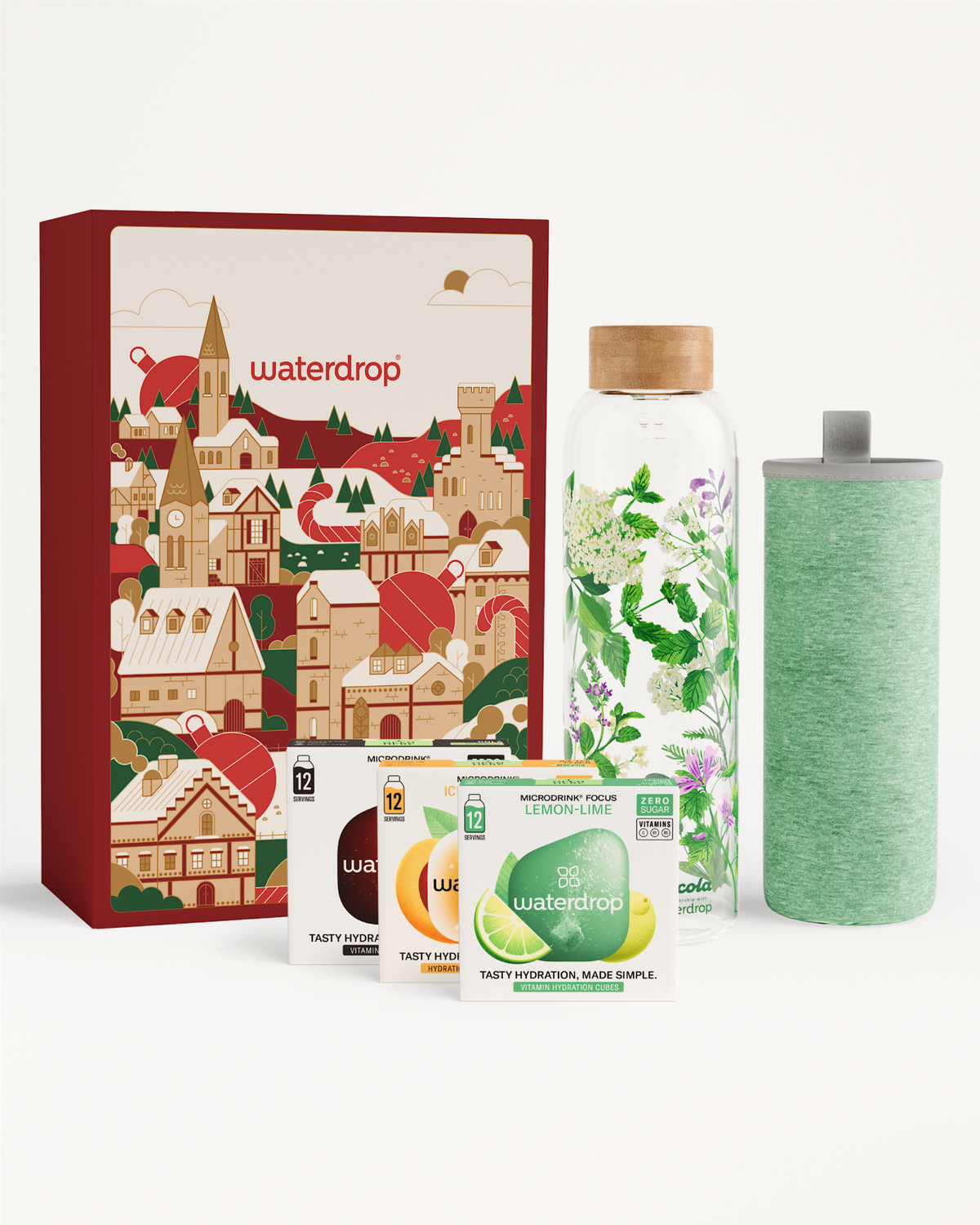 Karácsonyi Ajándékdoboz Üvegkulaccsal